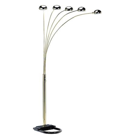 Yhior 84 in. 5 Arms Arch Floor Lamp - Polish Brass YH3116978
